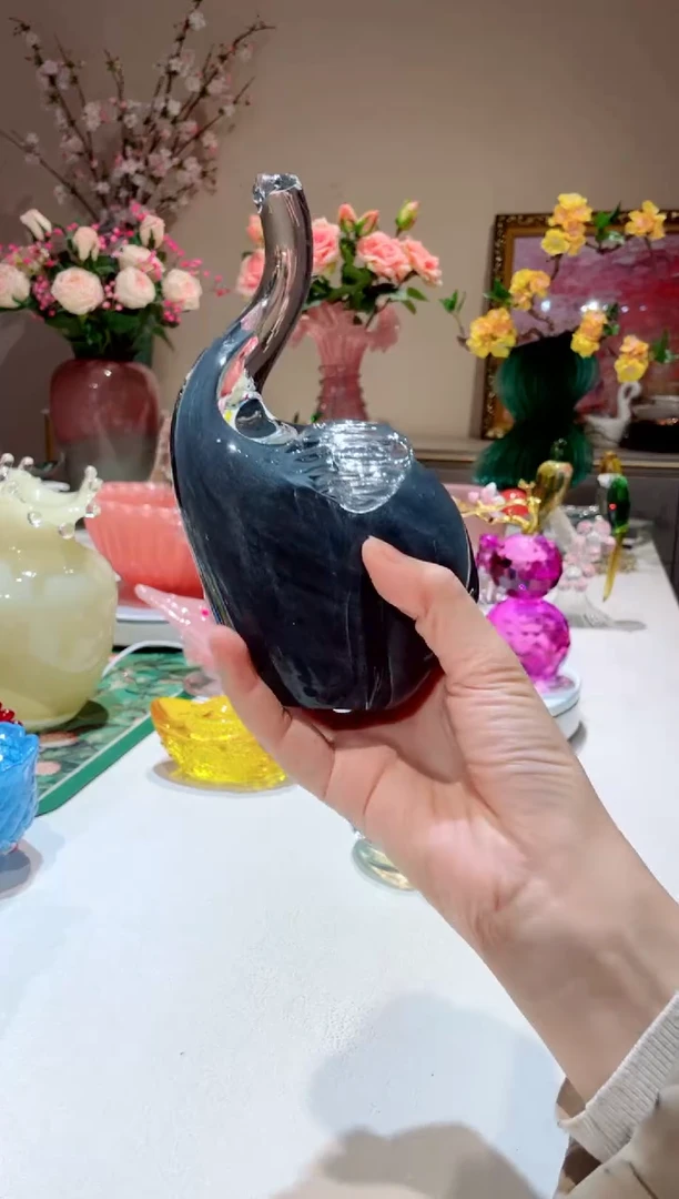 【闪购商品】琉璃手工艺品灰色大象1只