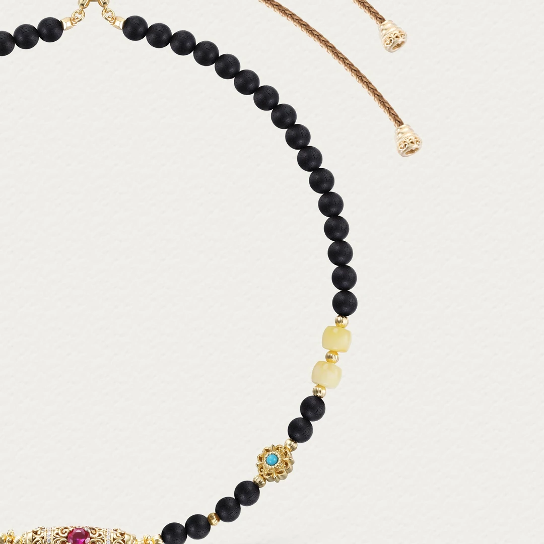 灯小炮 吊坠925银木质 【顺意】高定项链（64cm）（8543）时尚百搭