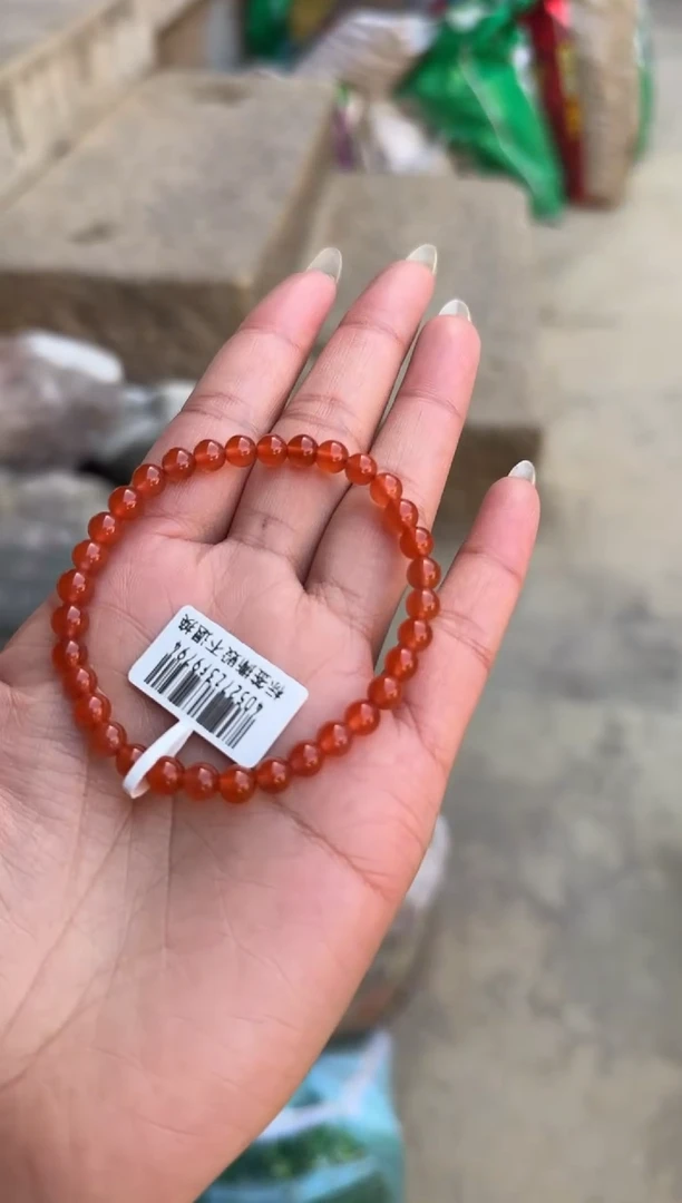 【闪购商品】南红玛瑙单圈未镶嵌原矿无优化冰红单圈5mm