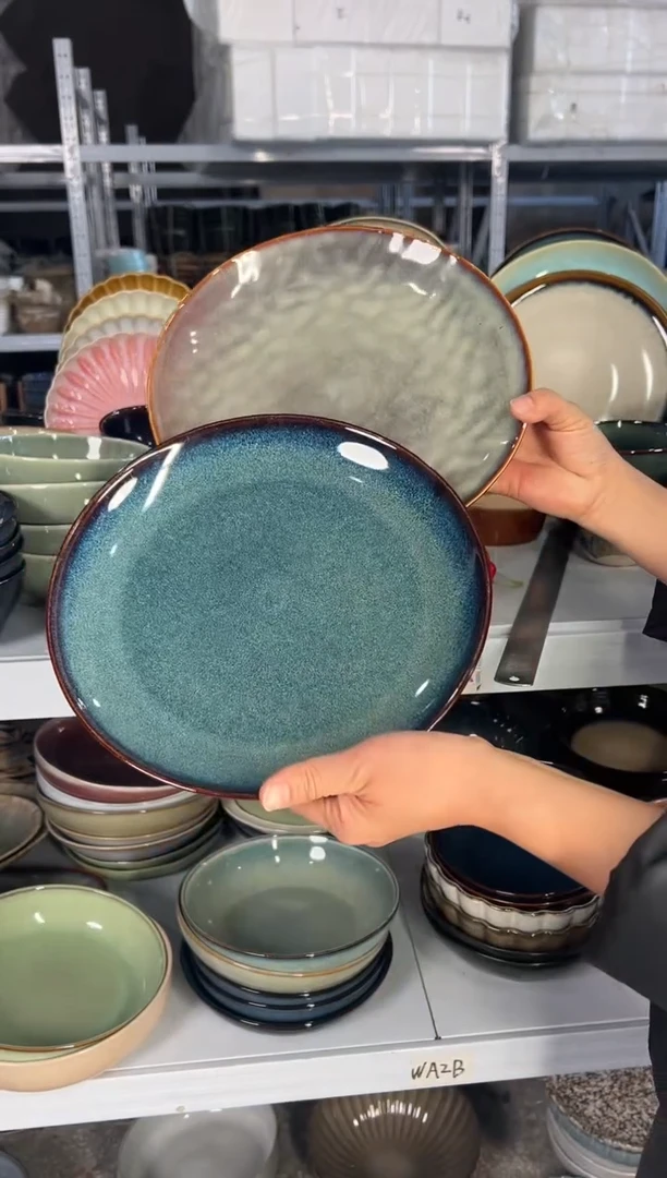 陶瓷外贸尾货瑕疵满20包邮X2 大盘10.5英寸