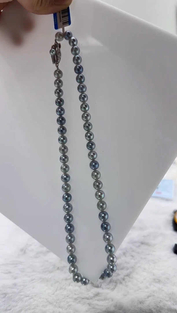 【闪购商品】海水珍珠DA未镶嵌灰珠串7 t674