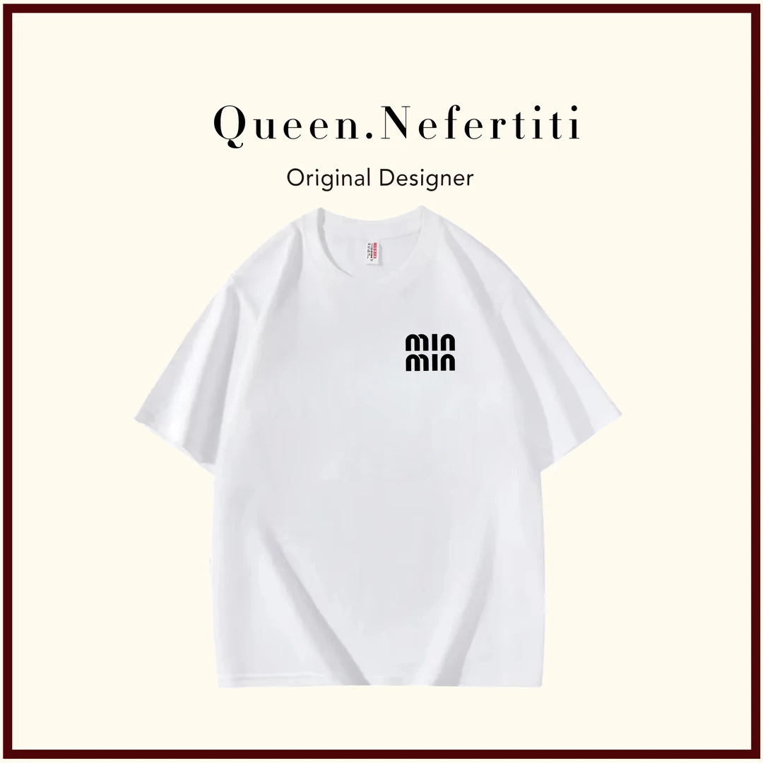 夏季时尚印花潮流春夏卡通圆领设计感短袖-min min-植绒