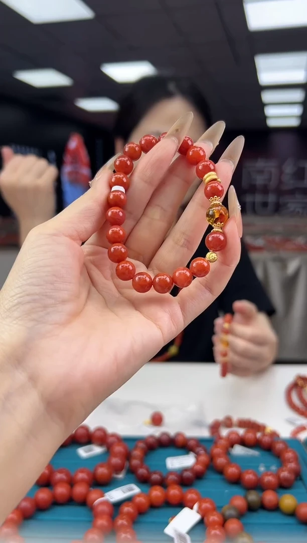 南红玛瑙珠串未镶嵌6.24-9mm（多样式）