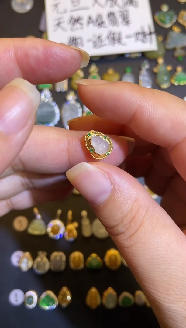 吊坠(不含链)银S925镶嵌翡翠1