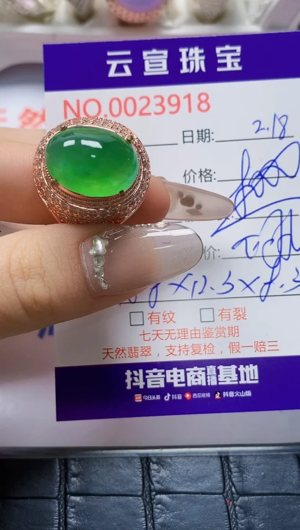 【闪购商品】翡翠戒指未镶嵌/39180000