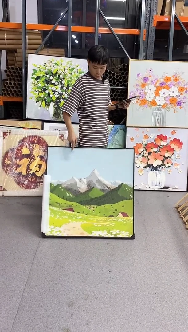 竖款80*80砂岩画