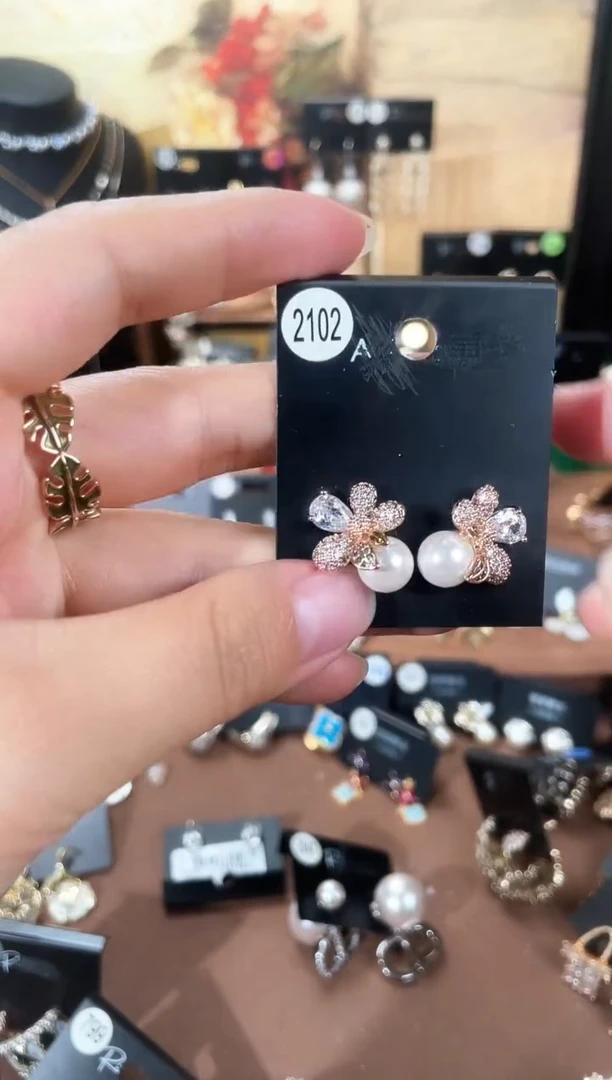 合金925银锆石豆2102