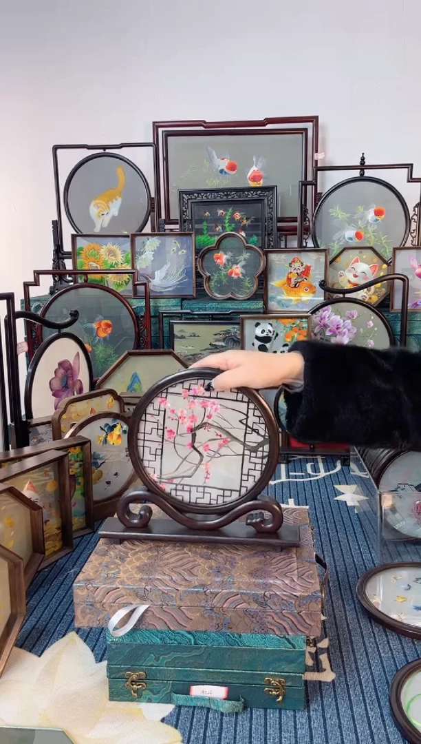 刺绣刺绣双面绣摆件