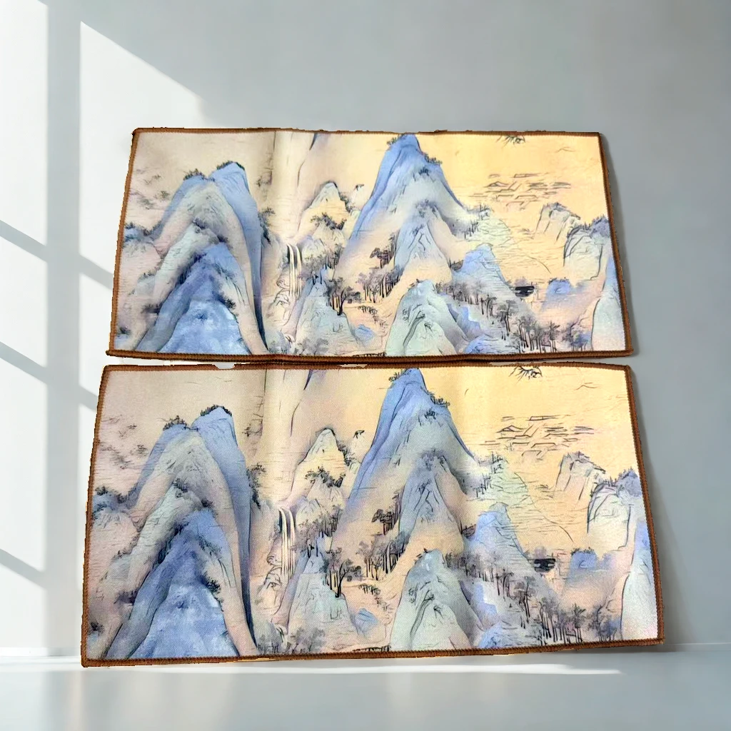 陶子茶具 千里江山茶巾新中式高山流水茶席（两条装）-2650