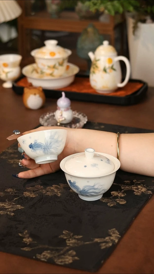 盖碗+茶杯 哈哈哈