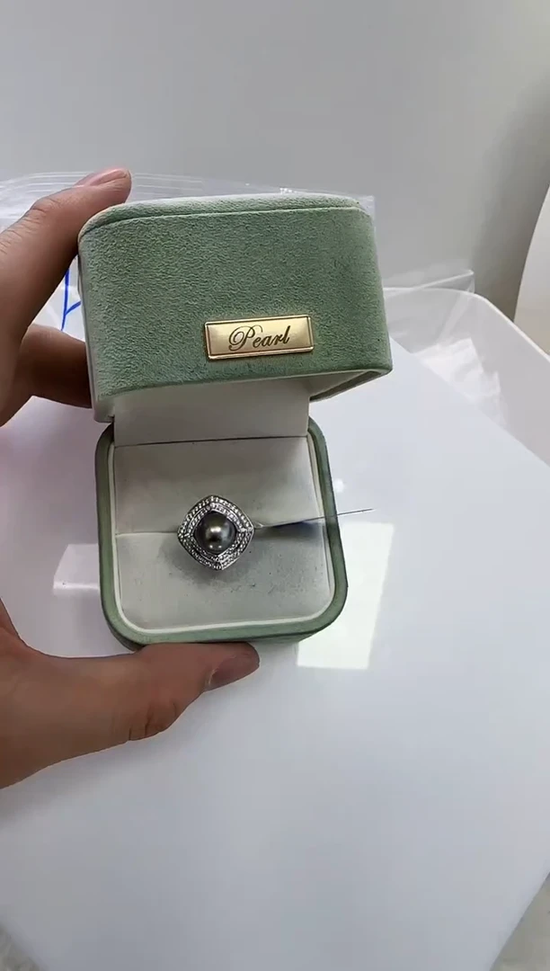 【闪购商品】海水珍珠DA银S925镶嵌h295 大溪地戒指9