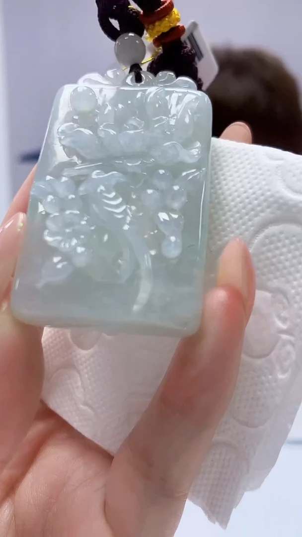 【闪购商品】定制翡翠未镶嵌4868DD-毛货挂件74