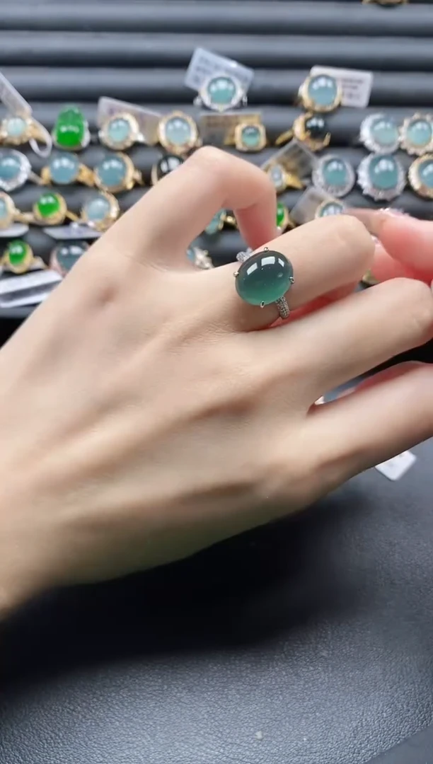 【闪购商品】翡翠戒指银S925镶嵌1111