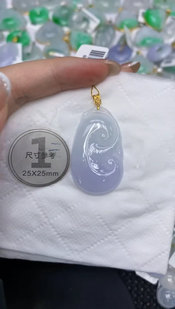 颈饰18K金镶嵌翡翠11111111