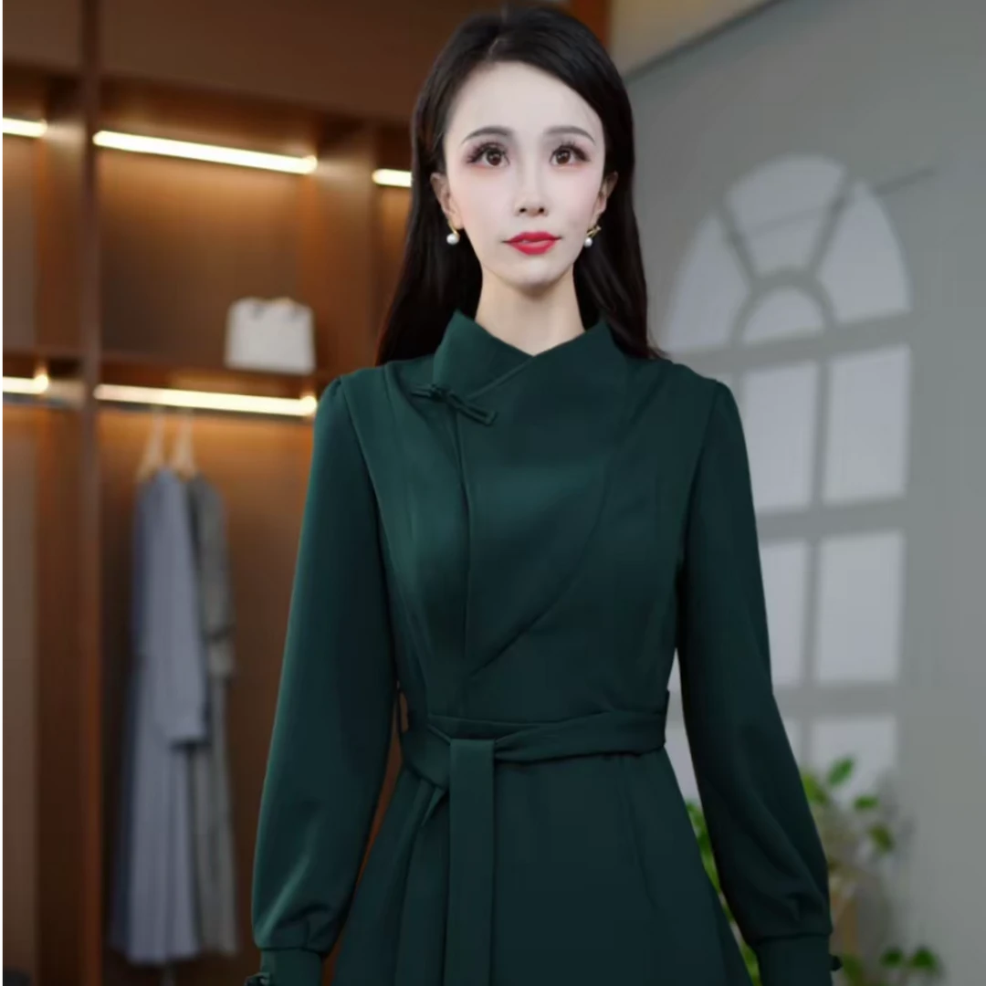法式气质高贵气质轻奢2025秋季爆款设计感减龄大气连衣裙M-4XL