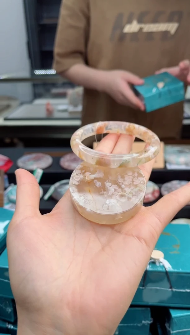 石英质玉手镯未镶嵌57圈口（赠送镯心）6886325