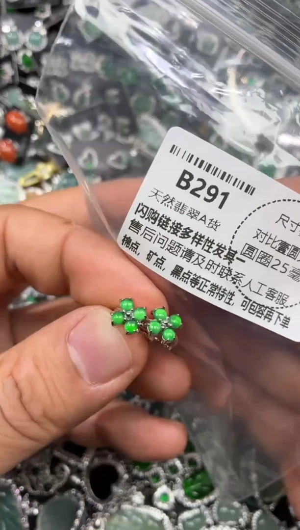 颈饰未镶嵌翡翠B291耳扣