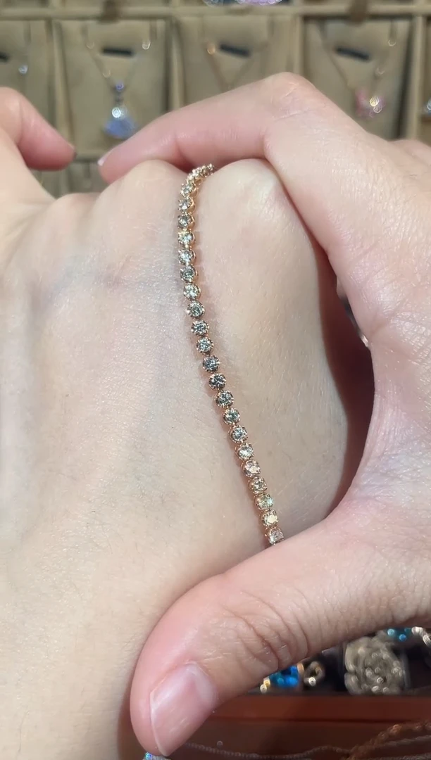 【闪购商品】钻石手链18K金镶嵌【月下高定】手链