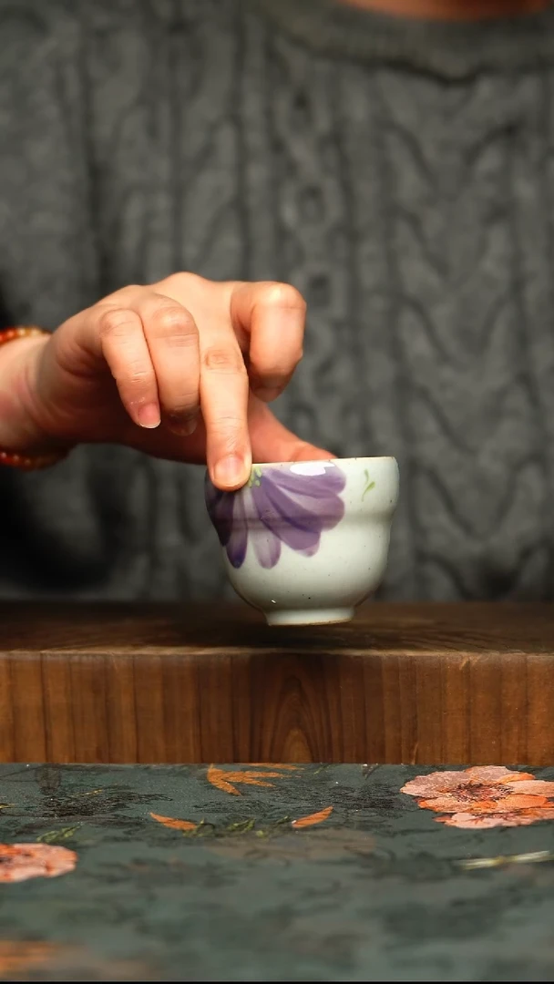 杯釉下彩手工手绘同款陶器