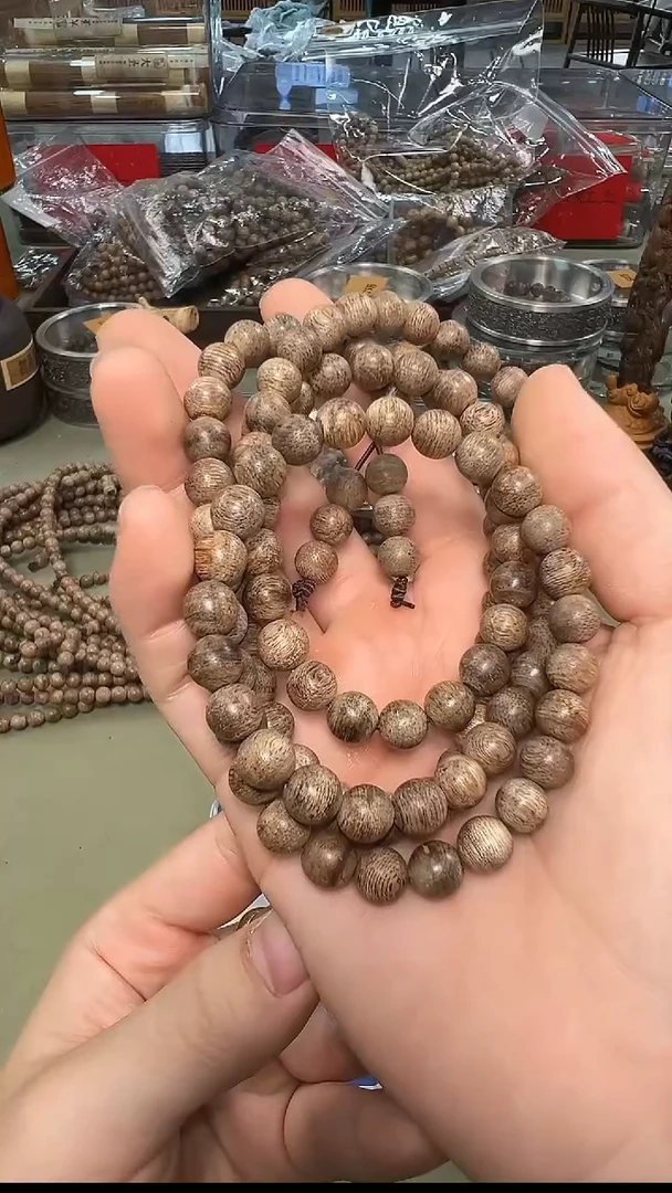 手串沉香越南惠安虫漏8mm念珠