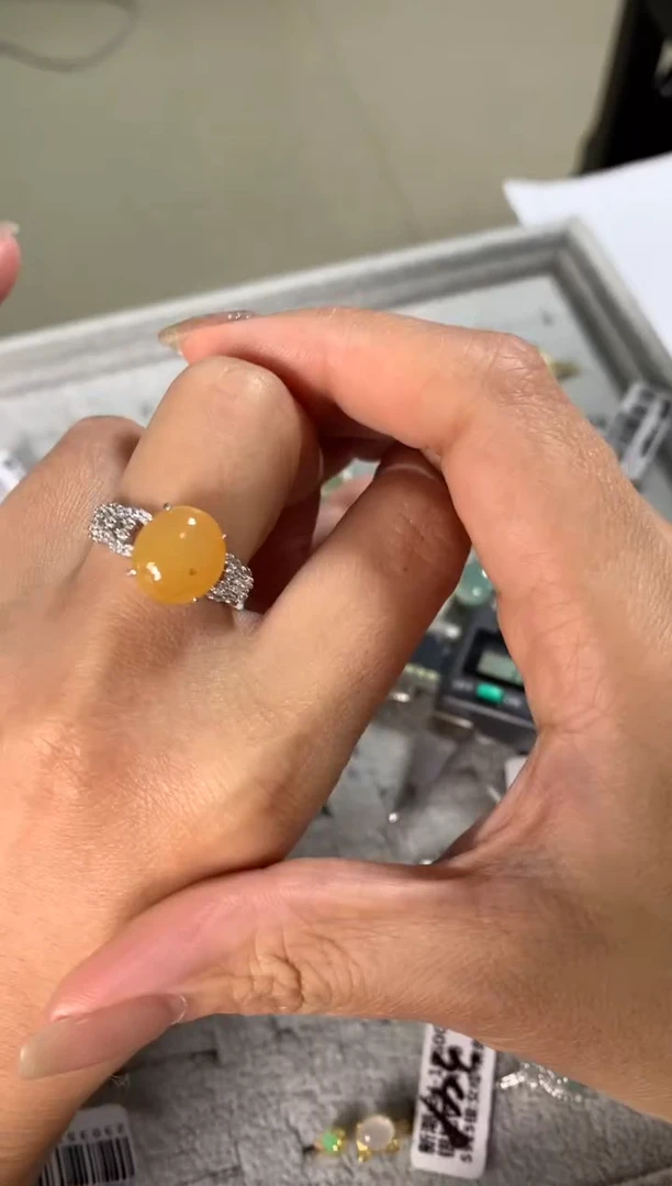 银S925镶嵌戒指翡翠15