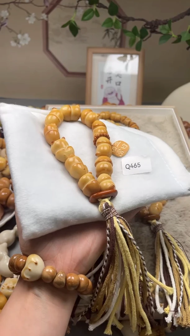 手串菩提根/象牙果凉*°Q465蘑菇手持19mm一串通货