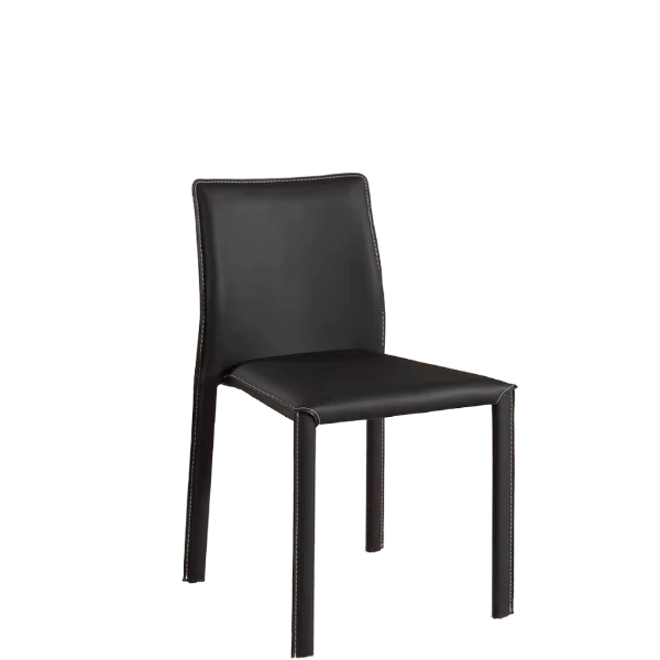 马鞍全皮餐椅轻奢客厅个性创意北欧简约家用餐厅茶室会客食厅设计