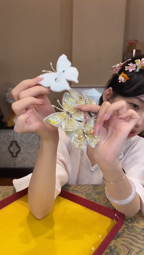 刺绣胸针 苏绣世家非遗手工（胸针）