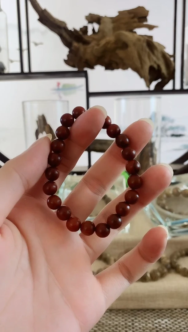 非洲檀香无事牌巴西猫眼红檀8MM