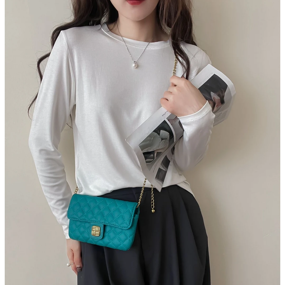 【春款】圆领修身针织打底衫 韩版百搭