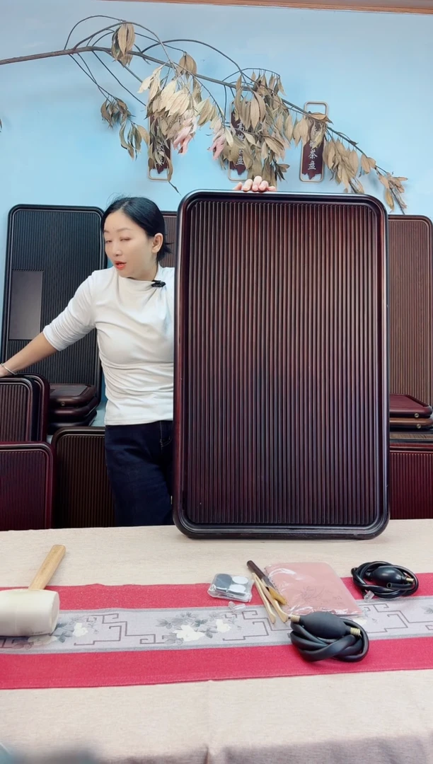 千川黑胡桃色款式茶盘80*50*5