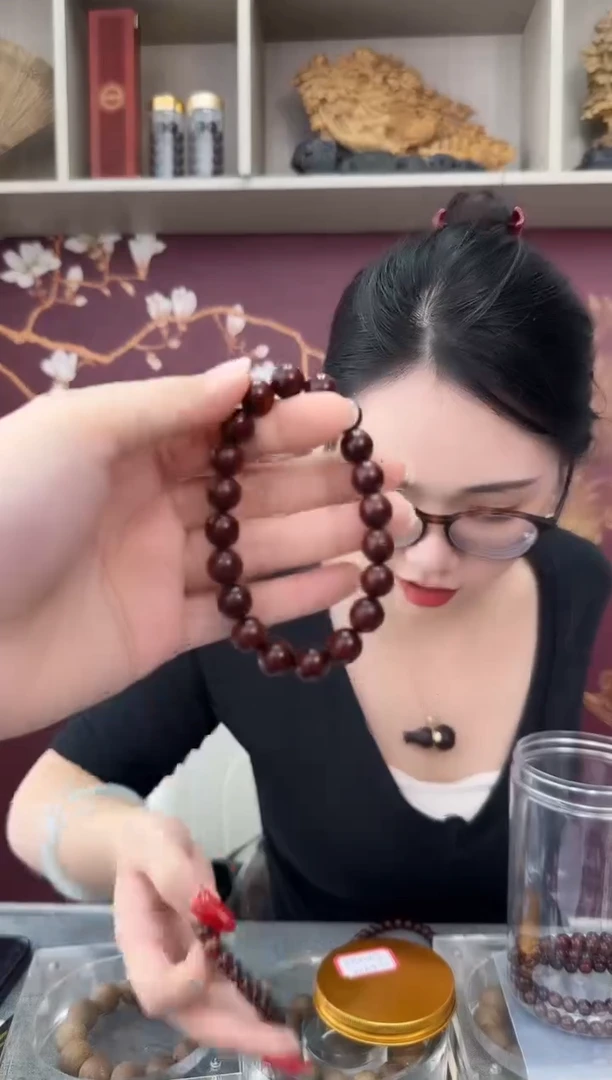 降真香手串/手链揉*揉1.0圆珠单圈金丝降真香