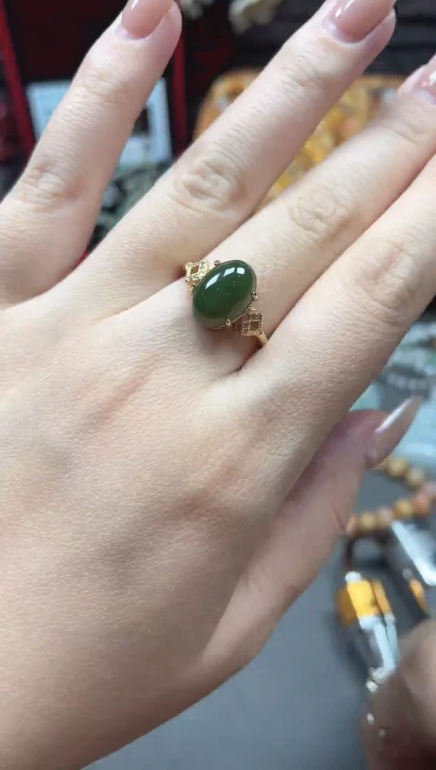 未镶嵌戒指和田玉（碧玉）多样性发货拍一发一