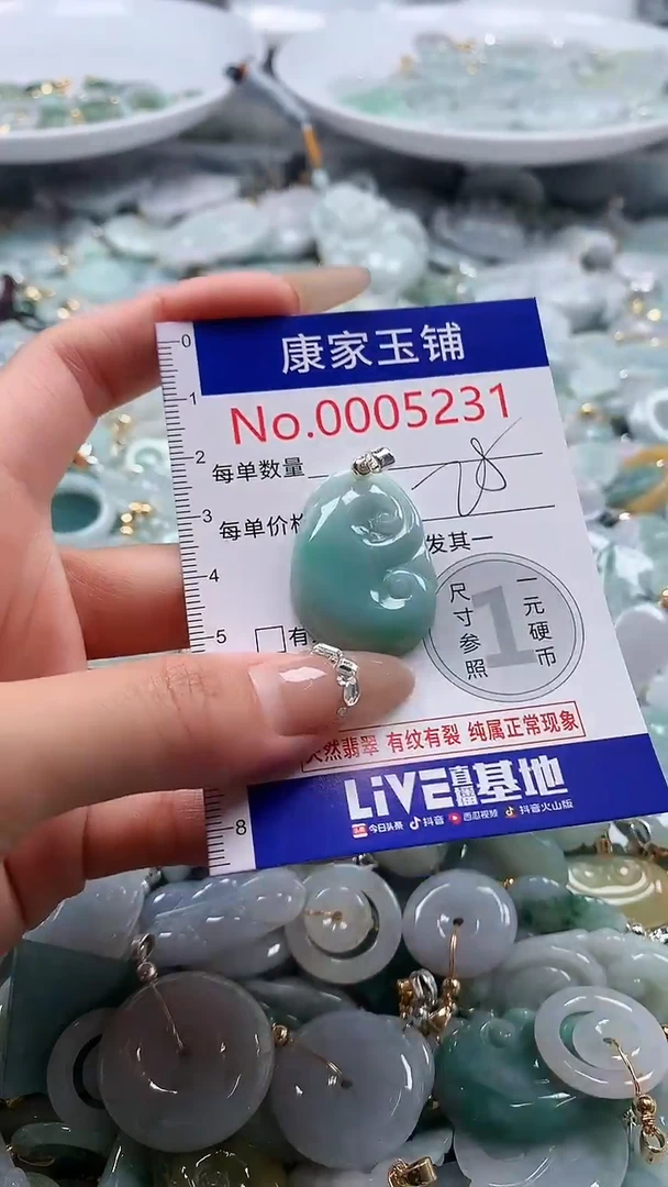 翡翠未镶嵌吊坠(不含链)5231