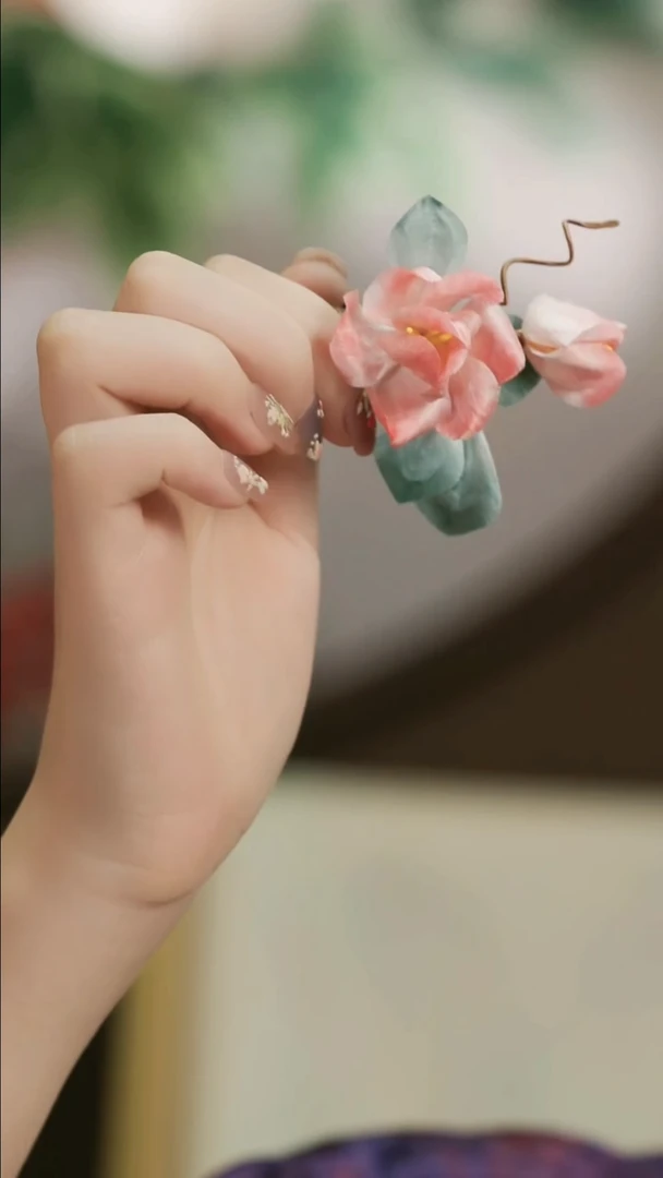 刺绣湘传礼纯手工发夹