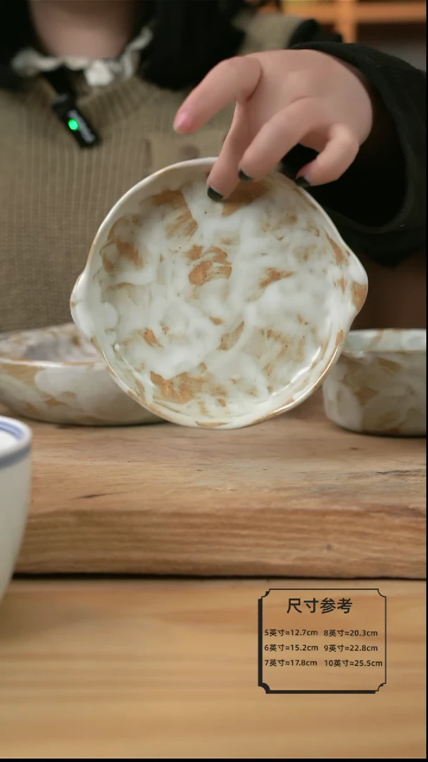 【闪购商品】粉影的6英寸手捏双耳平盘