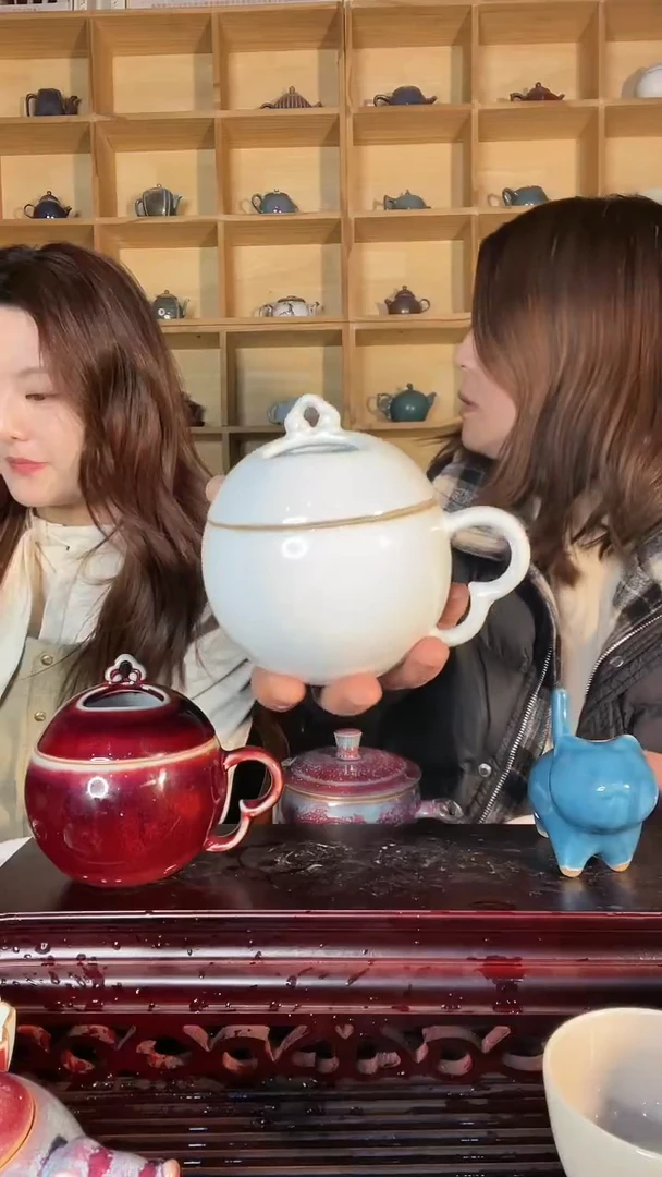 【闪购商品】摆件土魂钧瓷 团圆杯白微瑕