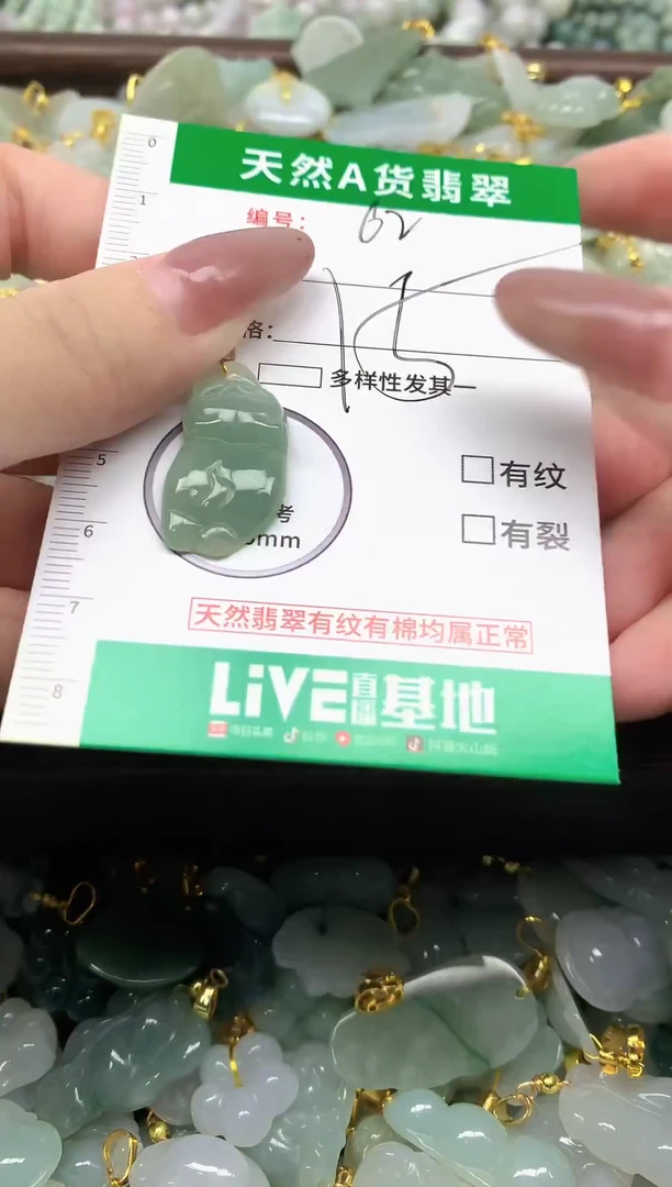 颈饰未镶嵌翡翠纯天然缅甸A货翡翠-62