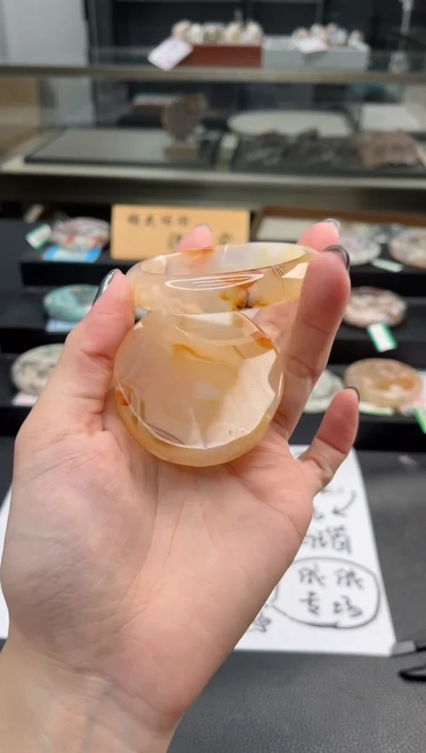 石英质玉手镯未镶嵌53圈口（赠送镯心）3005039