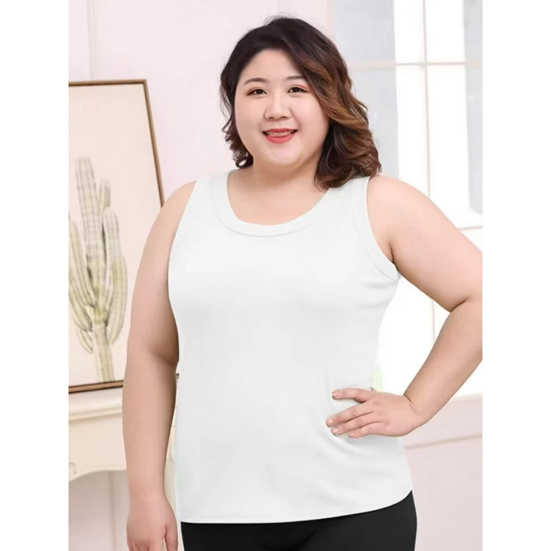 2526加肥胸垫背春夏百搭螺纹高弹力修身显瘦防走光遮副乳