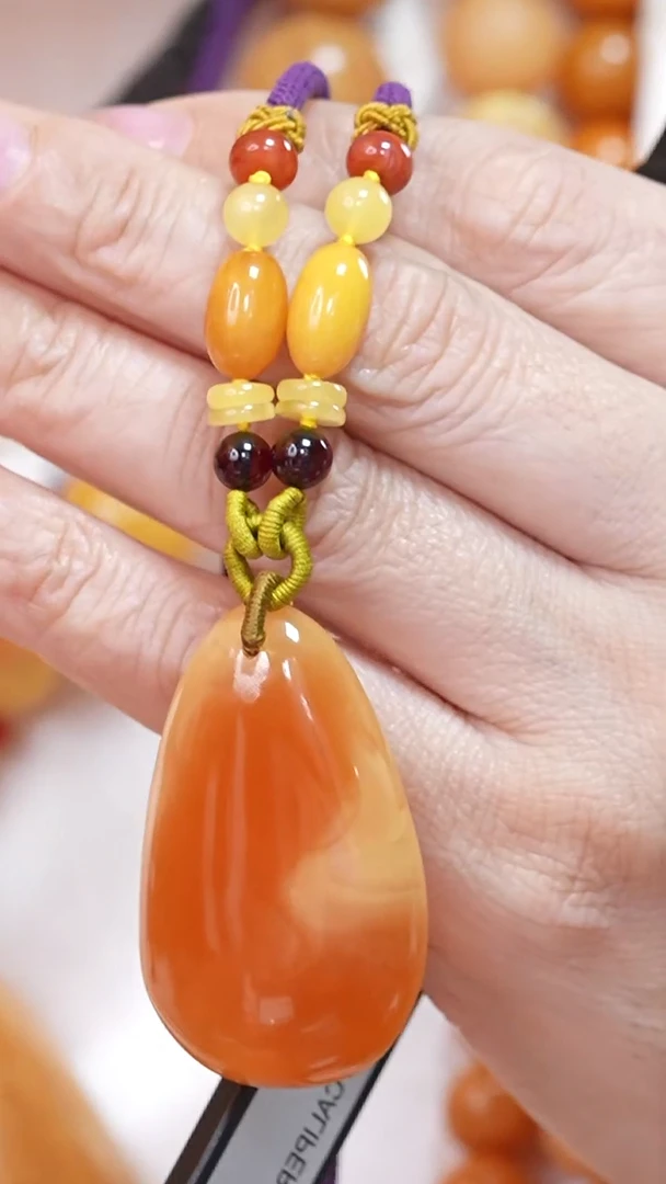 蜜蜡颈饰未镶嵌9041天然蜜蜡珠宝奇石云端妖孽全部保真
