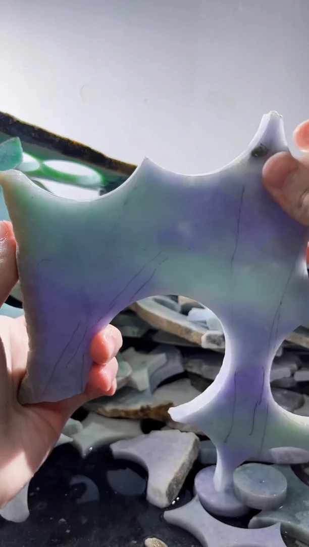 裸石翡翠缅甸翡翠A货文219