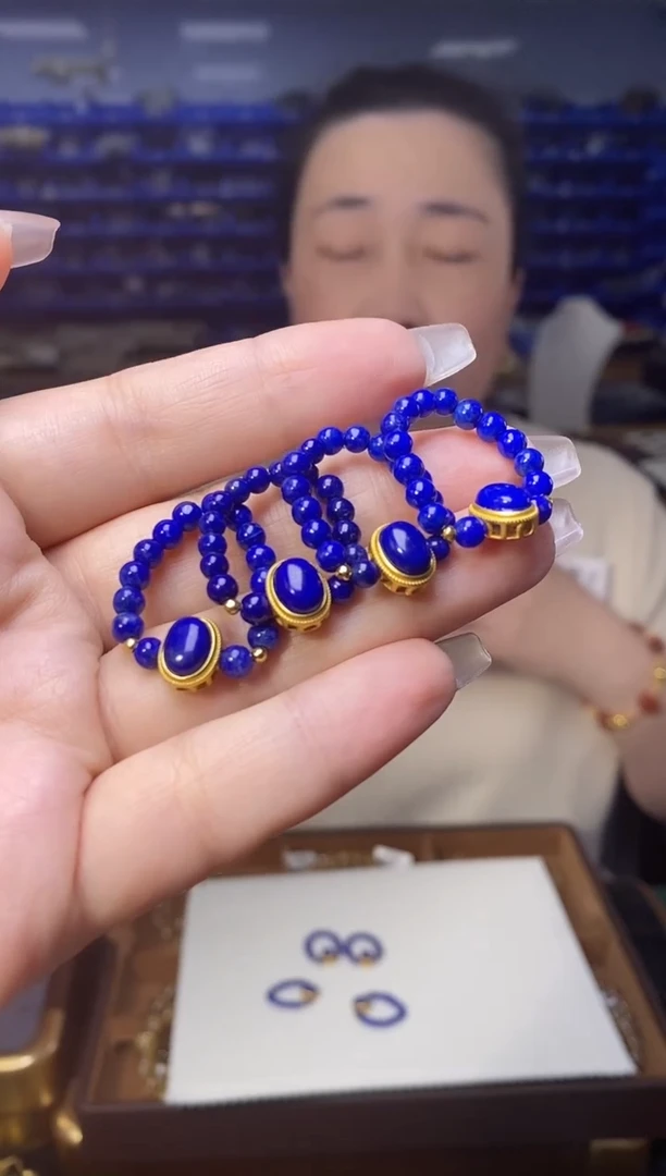 青金石银S925镶嵌JZ3372多样性发货发其一