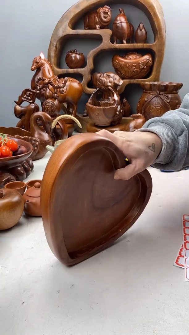 香樟木A27爱心干泡/尺寸23*19*4