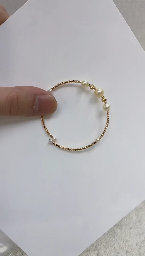 银S925镶嵌海水珍珠手镯