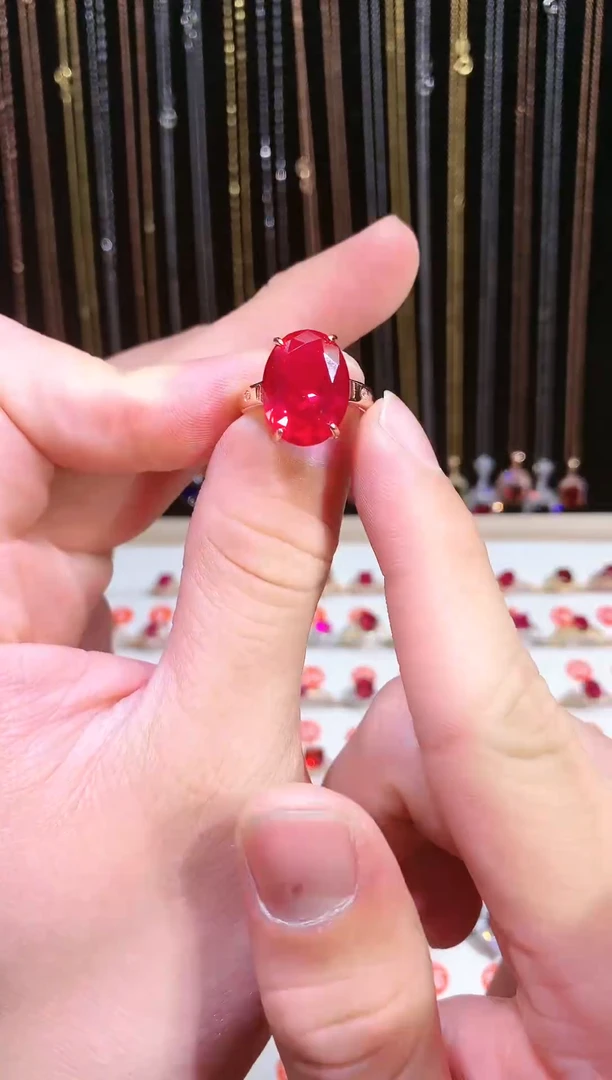 【闪购商品】红宝石戒指银S925镶嵌111111