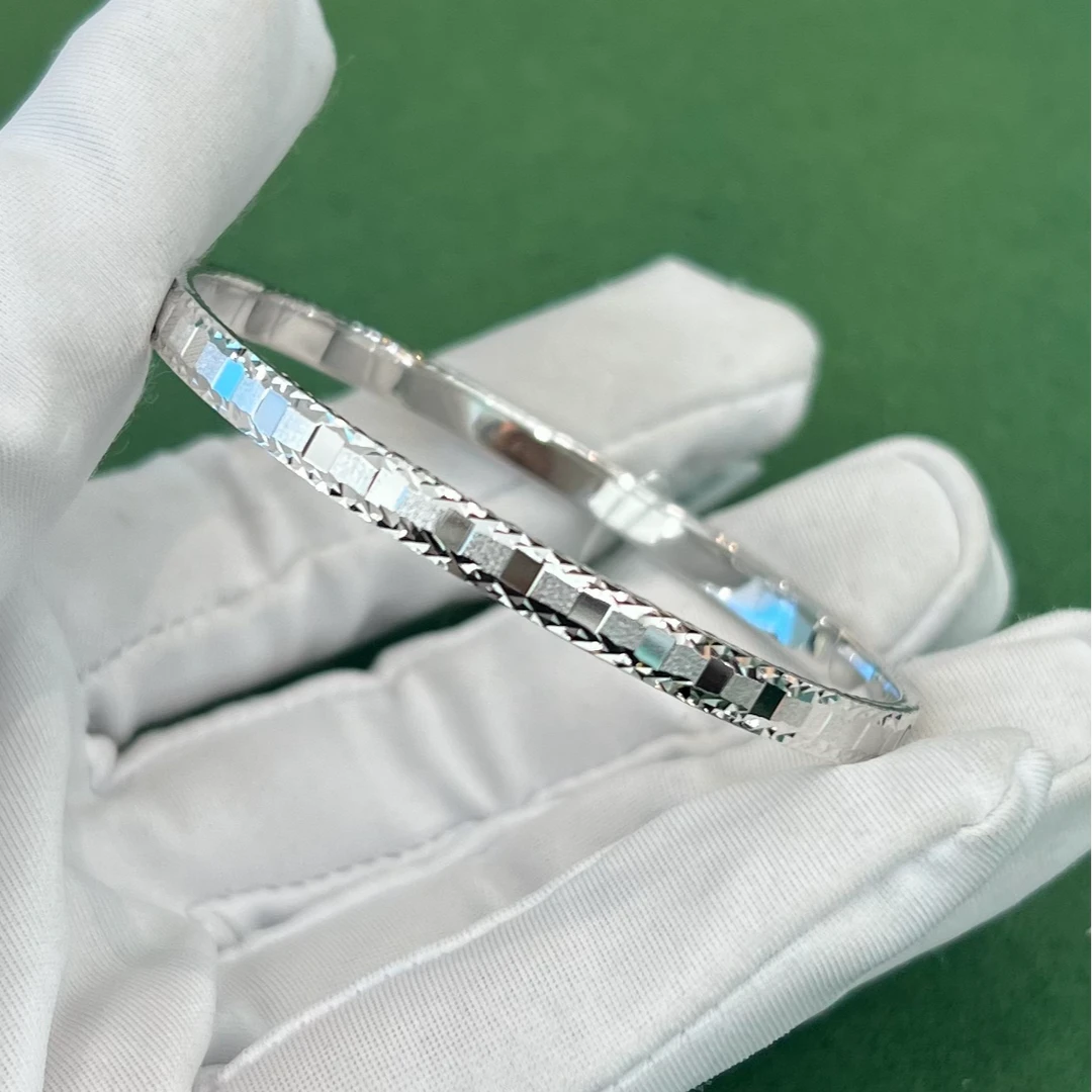 铂金PT950小方格手镯气质时尚经典