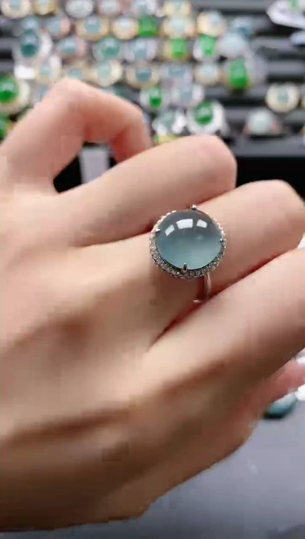 【闪购商品】翡翠戒指银S925镶嵌51511