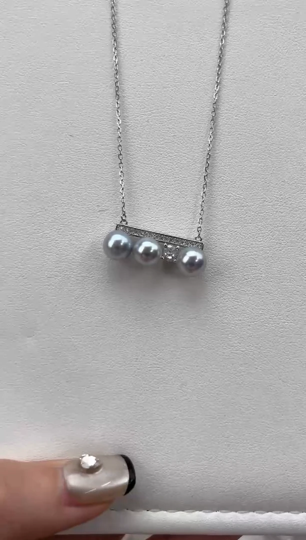 【闪购商品】海水珍珠颈饰银S925镶嵌S925海水项链