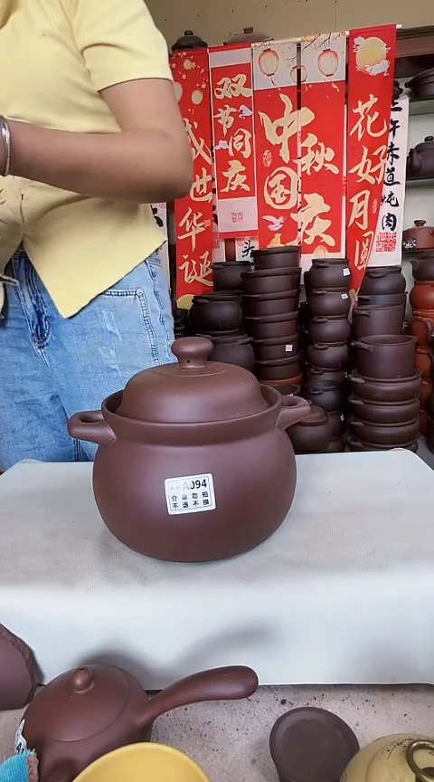 宜兴紫砂微瑕3升大肚煲A094